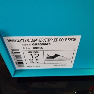 G/FORE Men's Onyx and White Leather Golf Shoes